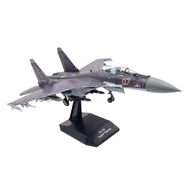 KLKCMS 1/100 SU 35 Modèle d'Avion de Chasse Jouet de Simulation Russe Air Russe