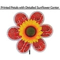 thumbnail image 6 of In the Breeze 2662 — 12 Inch Paisley Sunflower Wind Spinner with Leaves - Colorful Flower for your Yard and Garden, 6 of 6