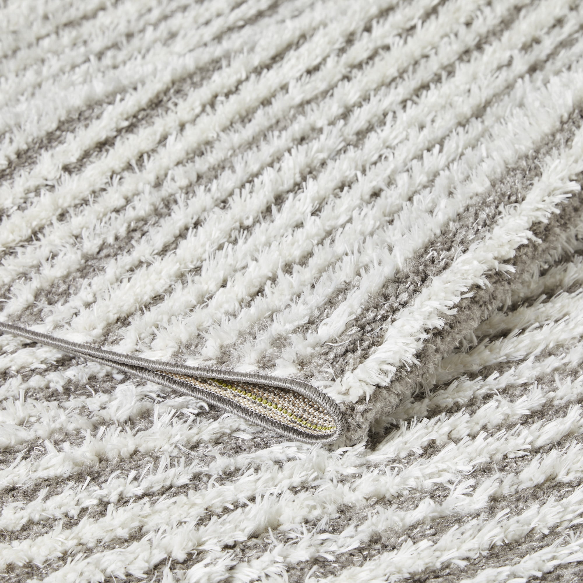 Loomaknoti Vemoa Altomarze 5' x 7' Gray Stripe Indoor Area Rug