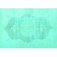 thumbnail image 1 of Ahgly Company Indoor Rectangle Persian Turquoise Blue Traditional Area Rugs, 3' x 5', 1 of 4