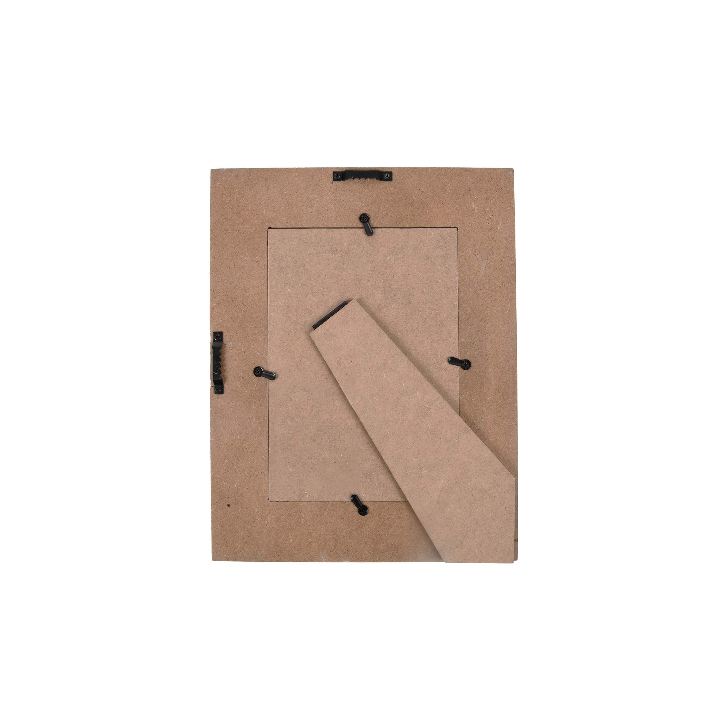 Prinz Homestead 5x7 Distressed Wood Picture Frame Set of 2, Dark Walnut, Tabletop or Wall-Mounted