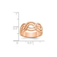 thumbnail image 2 of Gem & Harmony 14K Rose Pink Gold Polished Infinity Ring Band for Women, 2 of 5