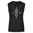 thumbnail image 3 of Birdeem Mode Femmes Imprimé Col Rond Sans Manches Chemises à Blocs Tunique T-Shirt Hauts, 3 of 7