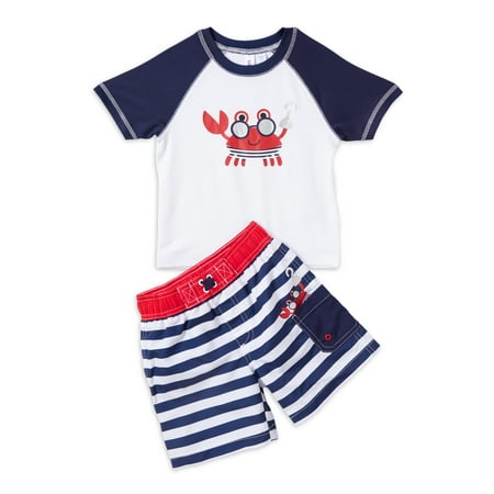 

Wippette Toddler Boy Crab Rashguard Set Sizes 12M-4T