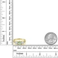 thumbnail image 4 of Gem Stone King 18K Yellow Gold Plated Silver 3-Stone Ring Prasiolite Moissanite(1.87 Cttw) (Size 5), 4 of 4