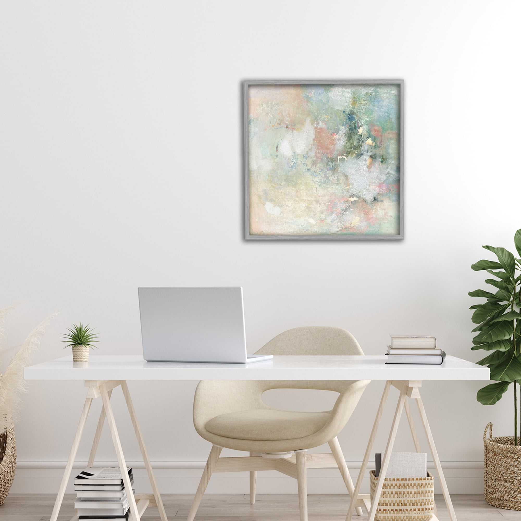 Stupell Industries Serene Pastel Brushstroke Harmony Gray Framed Giclee Art, design by Carol Robinson