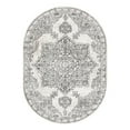 thumbnail image 3 of Unique Loom Nyla Collection Area Rug - Smile (4' x 6' Oval Ivory/Gray), 3 of 7