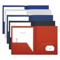 thumbnail image 2 of Universal UNV20545 11 in. x 8-1/2 in. Two-Pocket Plastic Folders - Assorted Colors (10/Pack), 2 of 2