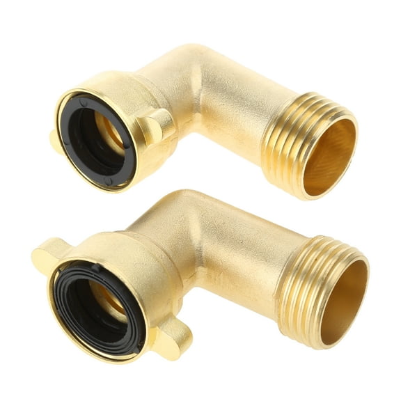 2PCS 90 Degree Garden Hose Elbow Connectors 3/4" Heavy Duty Hose Adapter Set