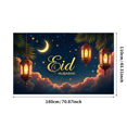 thumbnail image 3 of LUUFILx Eid Mubarak Islamic Festival Lanterns Backdrop Ramadan Celebration Banner Mosque Decoration Party Supplies Home Festive Wall Hanging Background, 3 of 9