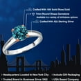 thumbnail image 2 of Gem Stone King 925 Silver and 10K Rose Gold London Blue Topaz Solitaire Engagement Ring for Women | 1.70 Cttw | Round 7MM | Gemstone November Birthstone | Size 5, 2 of 6