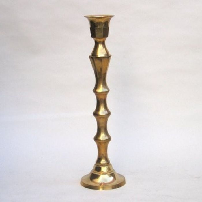 VINTAGE~  4.5" ~SOLID BRASS CANDLE STICK HOLDER WITH HANDLE!! 