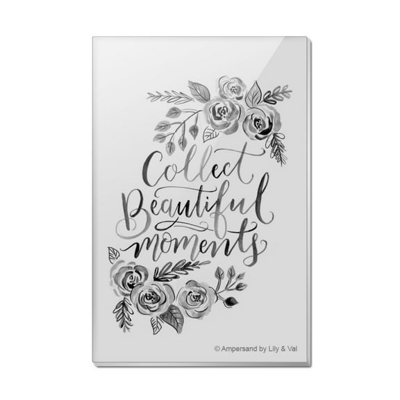Collect Beautiful Moments Sketch Rectangle Acrylic Fridge Refrigerator Magnet