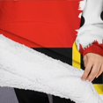 thumbnail image 3 of Oversized Wearable Blanket Hoodie,Red Christmas Santa Costume Pattern Sherpa Blanket Hoodie with Super Pockets,Super Warm Fuzzy Pullover for Women & Men, 3 of 6