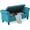 Teal, variant on 50" Storage Ottoman Bench with Rolled Arms, Button Tufted, Wood Legs, Gray, End of Bed Entryway