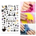 thumbnail image 4 of Decoraciones de uñas de bricolaje, 12 piezas/juego de pegatinas de transferencia de uñas de Halloween, pegatinas de arte de uñas de Halloween diseñadas para durar, 4 of 5