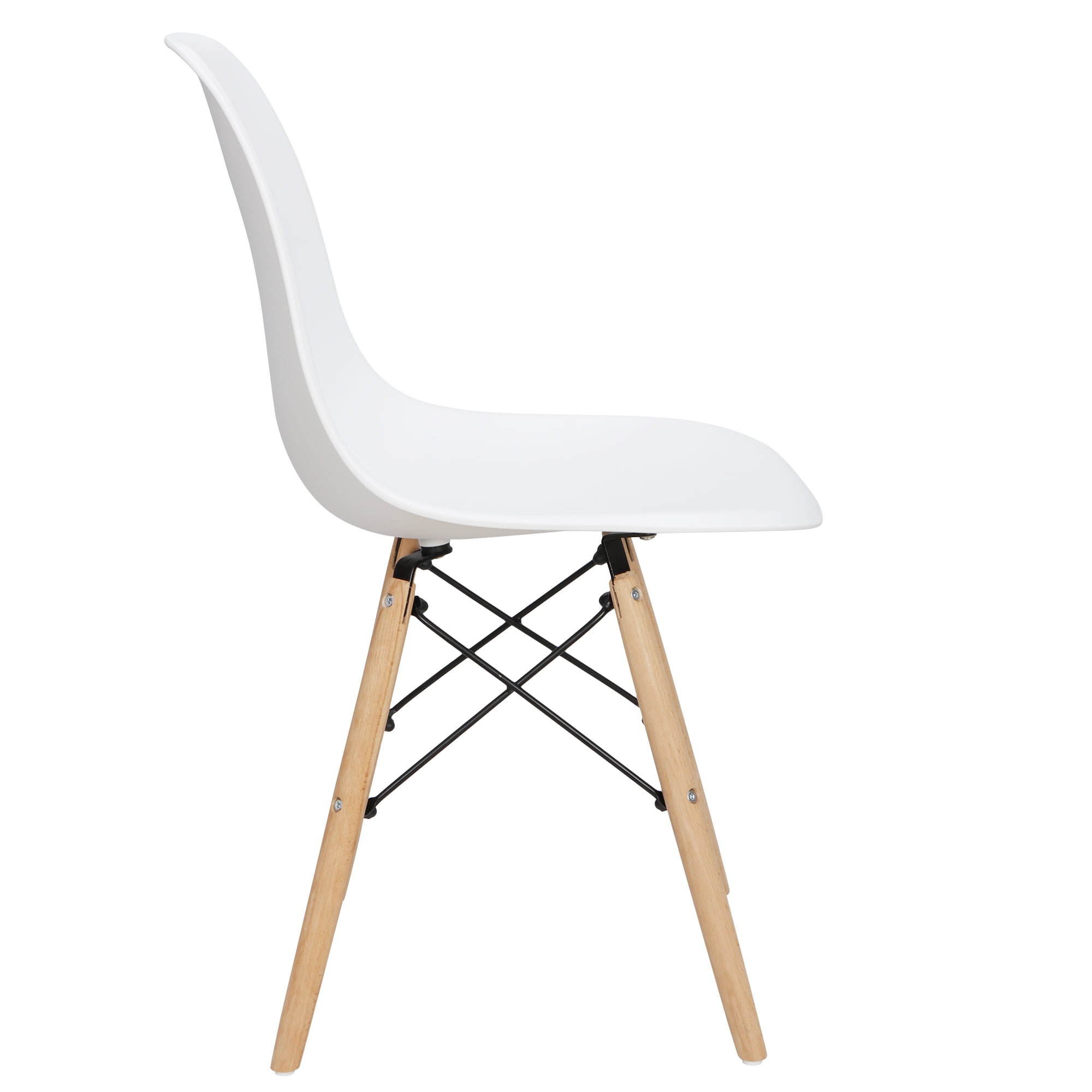 ZENY Set of 4 Home Decorating Innovator Modern Style Dining Chairs Shell Lounge Plastic Chairs White
