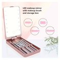 thumbnail image 4 of MesaSe LED Makeup Mirror With Full Set Brushes  Touch Screen Lighted Compact Mirror Makeup Brushes Holder Case  Travel Portable Makeup Touch-up Mirror With Face Eye Makeup Brush Kit  Gift, 4 of 7