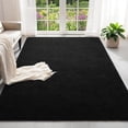 thumbnail image 2 of Arogan Soft Low Pile Rug Modern Area Rugs for Bedroom Living Room,Suitable for Boys Girls Teenagers and Adults with Super Soft Touch ,Black , 7' x 10', 2 of 8
