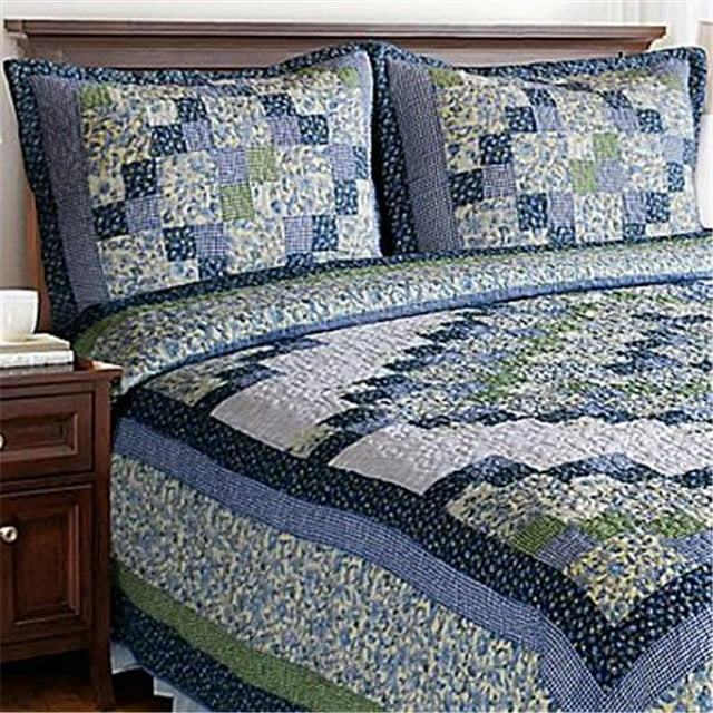 Elegant Decor BRV103613.SHAM 20 x 26 in. Ridge Valley Sham, Blue & White - Sham