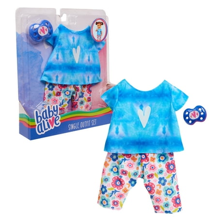 Baby Alive Single Outfit Set, Tie Dye Tee, Kids Toys for Ages 3 Up, Gifts and Presents