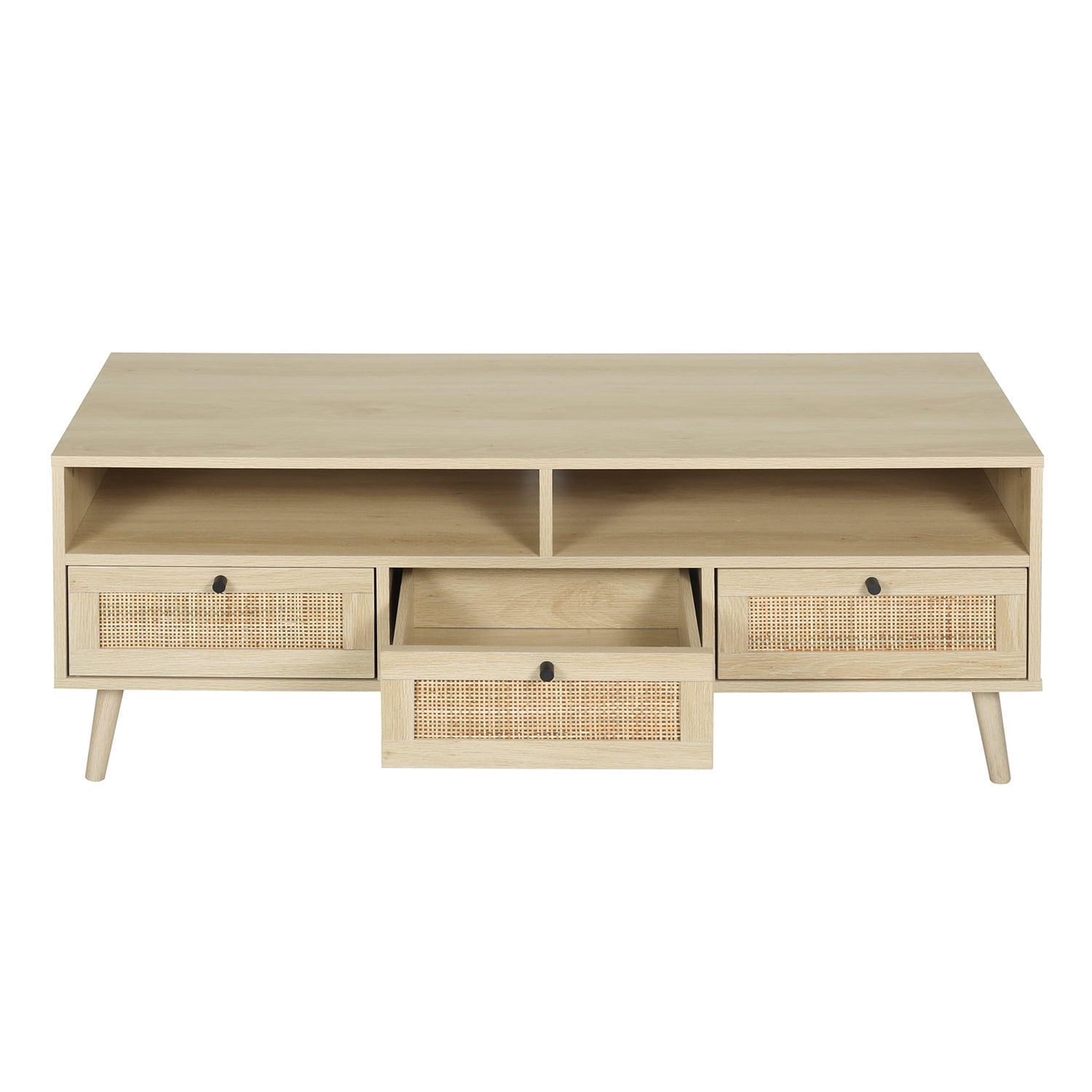 Kadyn 47.32" TV Stand, TV Cabinet with Solid Wood Feet, Entertainment Center TV Console for TVs up to 55", Natural Kadyn 47.32" TV Stand, TV Cabinet with Solid Wood Feet, Entertainment Center TV Console for TVs up to 55", Natural