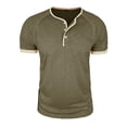 thumbnail image 6 of Henley Shirts for Men Summer Fashion Casual Short Sleeve Relaxed Fit Lightweight Tshirts Color Block Mens Tees, 6 of 9