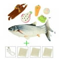 thumbnail image 1 of Traje de 6 piezas para gato, recargable por USB, eléctrico, con cola de meneo (cada pez incluye tres bolsas de hierba gatera)., 1 of 4