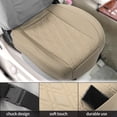 thumbnail image 3 of Funda para Asiento Inferior de Coche Beige de Cuero Sintético Rombo Semi-cerrada Estéreo Universal para Coche SUV Camión 1 Pc, 3 of 8