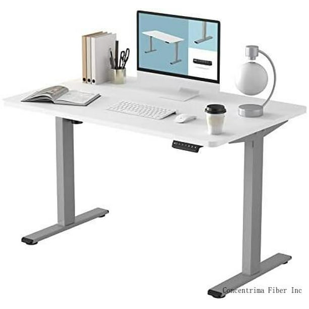 EN1 Electric White Stand Up Desk 48 X 24 Inches WholePiece Desktop