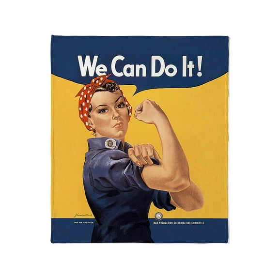 CafePress - Rosie The Riveter We Can Do It Throw Blanket - Soft Fleece Throw Blanket, 50"x60" for All Ages
