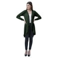 thumbnail image 2 of Moomaya Womens Full Sleeve Hi-Lo Shrug Rounded Hem Long Cotton Summer Cardigan, 2 of 7