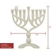 thumbnail image 4 of Ner Mitzvah, 7.5" Standard Size, Colored Geometric Hannukah Candle Menorah - White Color, 4 of 4