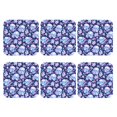 thumbnail image 2 of Pofeuu crystal Skull flower leaf Print Leather Coasters Set of 6, Round Cups Mugs Mat Pad for Home Kitchen Heat Resistant Drink Coasters,Square, 2 of 7