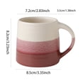 thumbnail image 3 of Rustic Coffee Mug, 18oz Ceramic Coffee Cup with Handle, Vintage Striped Stoneware Coffee Mugs for Latte, Cappuccino & Dishwasher Safe for Office/Home/Kitchen, 3 of 5