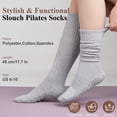thumbnail image 4 of Calcetines de pilates Horuru Grip para mujer, yoga Barre Workout, 4 of 5