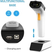 Netum DS2800 Wi-Fi 2D Wireless Barcode Scanner with Charging Cradle, New