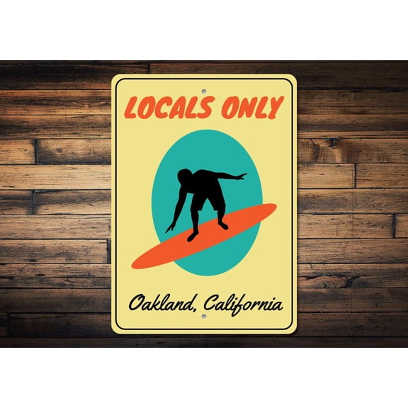 Locals Only Novelty Sign, Metal Wall Decor - 10x14 inches