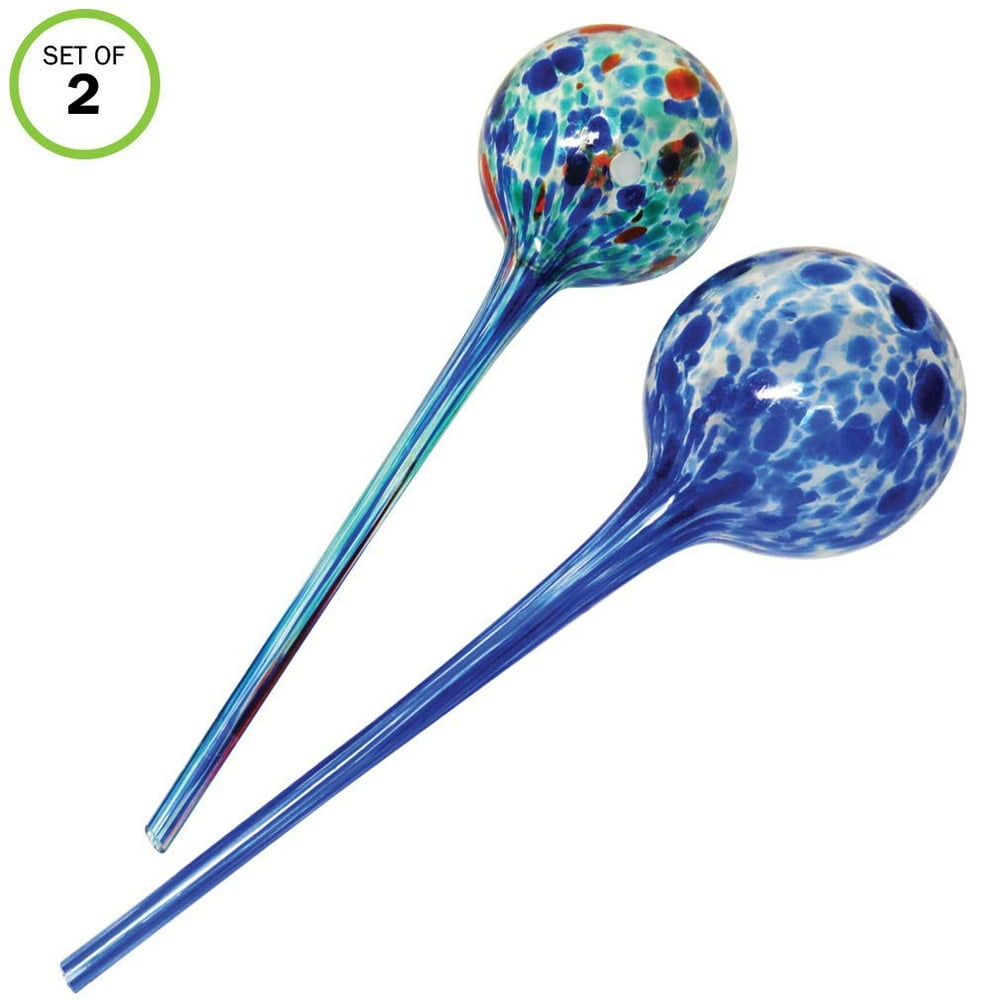 Watering Bulbs Made from Hand Blown Glass Set of 2