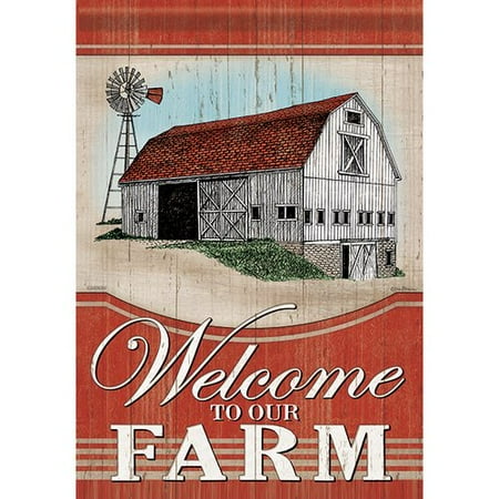- Carson Home Accents Farm Welcome 2-Sided Polyester Garden Flag