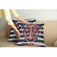 thumbnail image 2 of Ambesonne Anchor Throw Pillow Cover 2 Pack, Marine Design, 16", Beige Indigo Red, 2 of 5