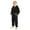 Black, variant on Ruyang Boys Fleece Jumpsuit Kids Girls Fuzzy Hooded Outfit Pockets Plain Zip Up Furry Winter Padded Warm Plush Onesie