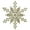 Champagne, variant on Vickerman 4" White Glitter Snowflake Christmas Ornament, 24 per Box