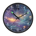thumbnail image 2 of Voice Activated Clock with Glow Light 12 Inch Large Silent Wall Clock Battery Operated for Home Decor Vibrant and Colorful Universe, 2 of 8