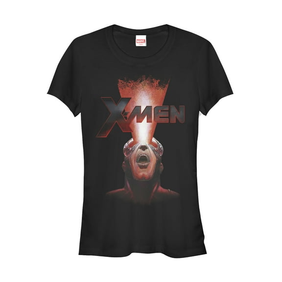 Junior's Marvel X-Men Cyclops Blast  Graphic Tee Black X Large