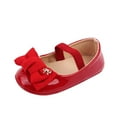 thumbnail image 6 of Baby Sweetie Infant Baby Girls Mary Jane Flats Non-Slip Sole PU Leather Bowknot Princess Wedding Dress Shoes, 6 of 6