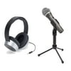 Samson Q2U USB/XLR Dynamic Microphone with SR550 Closed Back Headphones Bundle