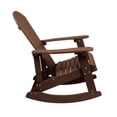 thumbnail image 3 of Alpine Corporation Dark Teak Adirondack Patio or Living Room Rocking Chair, 3 of 4