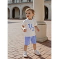 thumbnail image 6 of BemeyourBBs Baby Boy Half Birthday Outfit Letter Embroidery T-Shirt + Plaid Shorts, 6 of 9