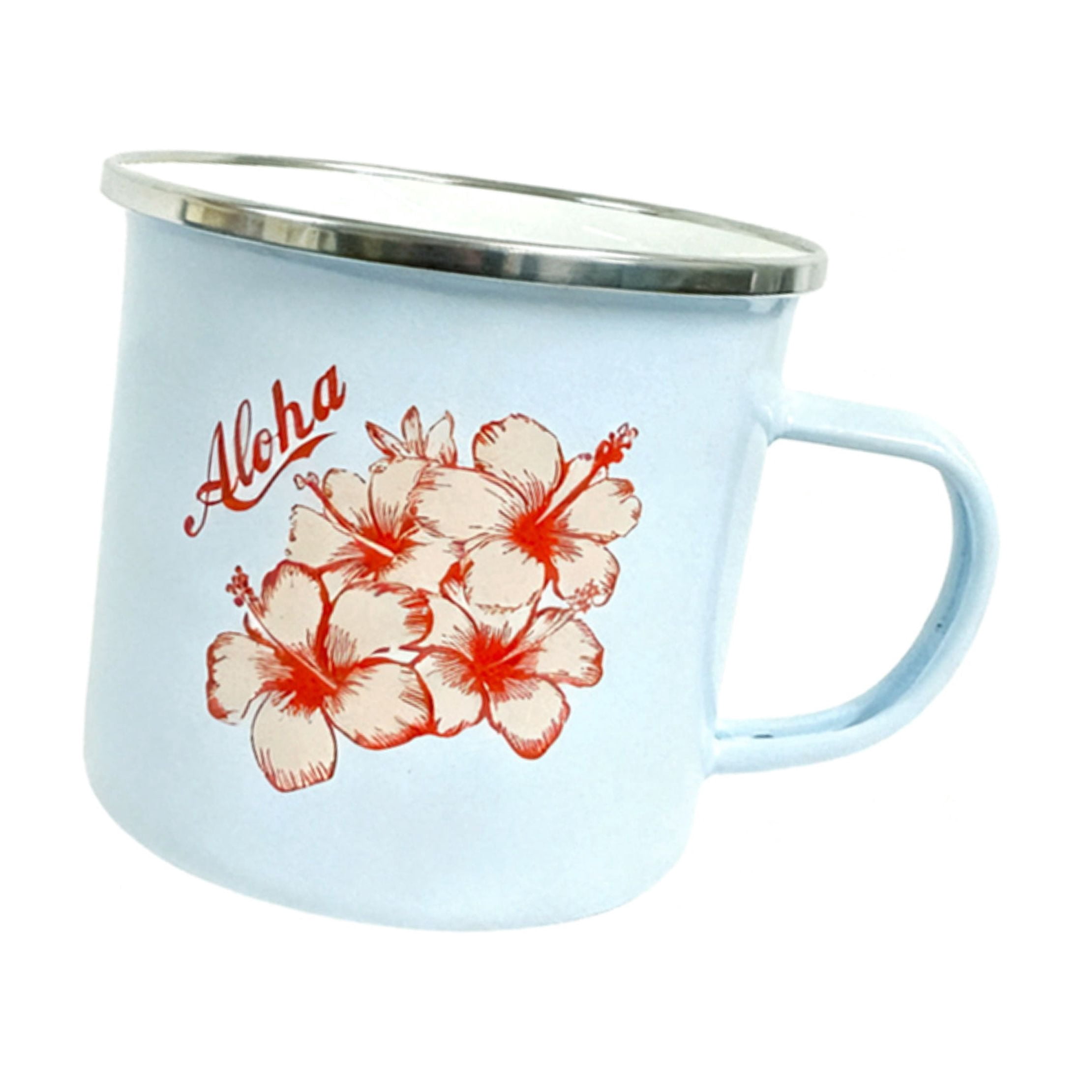 Tin Aloha Mug - 12 fl oz, Blue